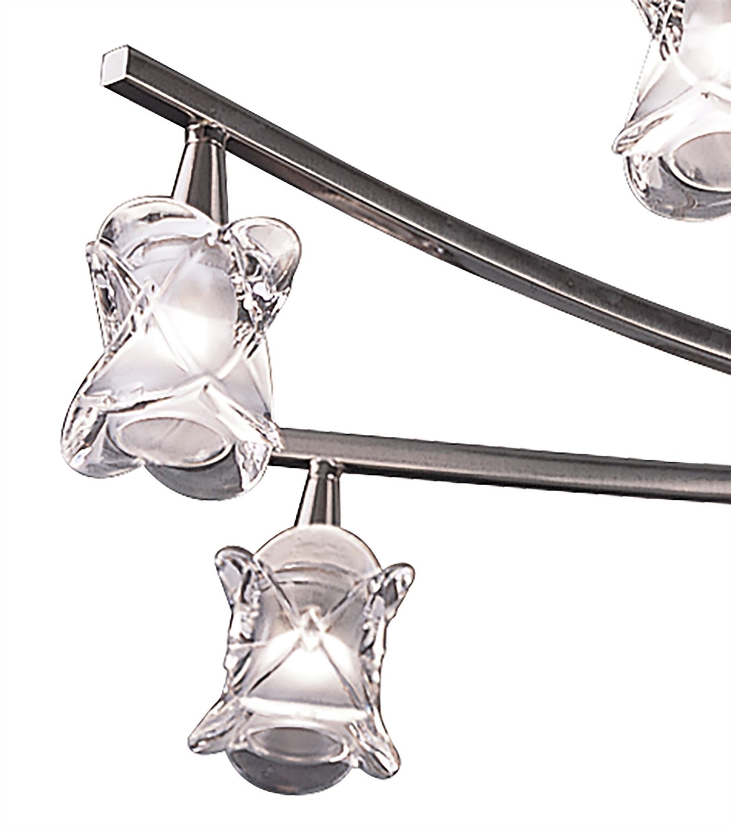 Mantra Rosa 82cm Del Desierto Telescopic Pendant 8 Light G9, Satin Nickel