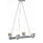 Diyas Kopus Rectangular  On Cable 4 Light G9 Polished Chrome/Frosted Glass Ceiling Pendant Light Fitting