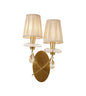 Mantra Sophie GP M6294 Sophie Wall Light, 2 x E14 (Max 20W), Gold Painting, Cream Shades