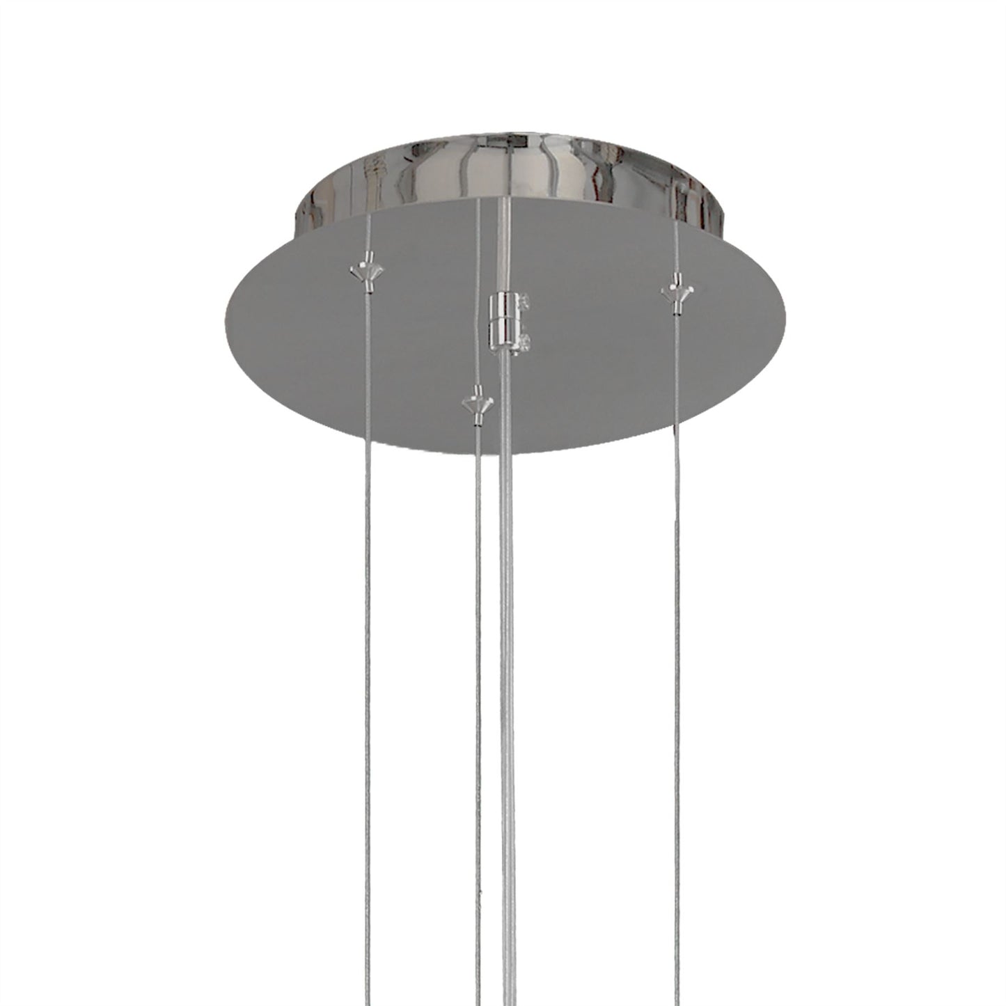 Mantra M5876 Manta Pendant 65cm Round 20W LED 3000K, 1600lm, Chrome/White, 3yrs Warranty
