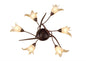 Mantra (0024 004) Florida 65cm Ceiling 6 Light E14, Brown/Black Oxide