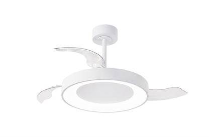 Niseko Fan M 49cm 50W LED Dimmable Ceiling Light With Built-In 30W DC Fan, 2700-5000K Remote Control, 5500lm, White, 5yrs Warranty