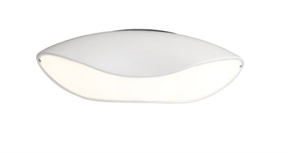 Mantra Pasion Oval Ceiling 4 Light E27, Gloss White/White Acrylic/Polished Chrome, CFL Lamps INCLUDED