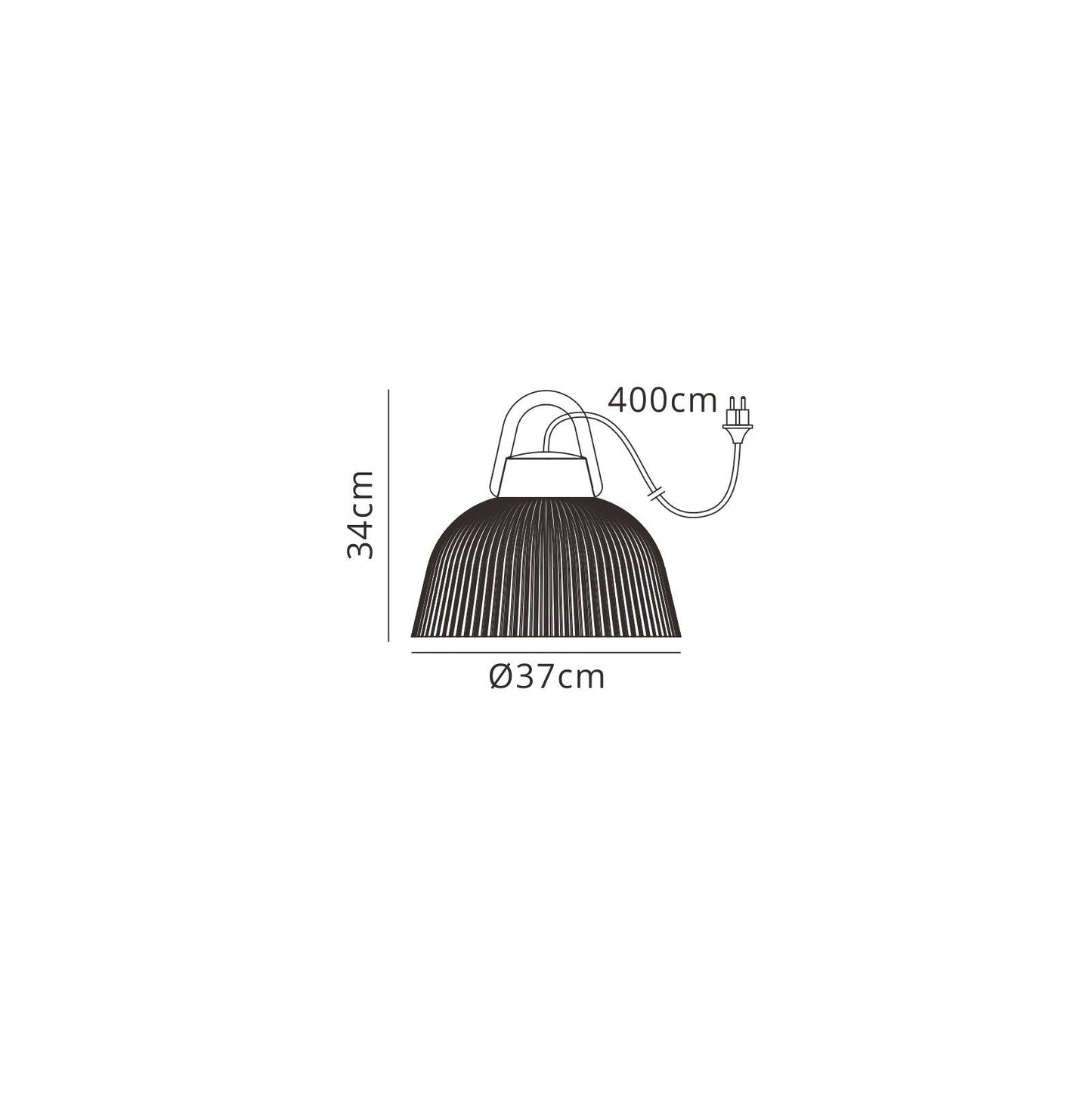 Mantra Fusion M6216 Kinke Pendant, 1 x E27, IP65, Anthracite, 2yrs Warranty