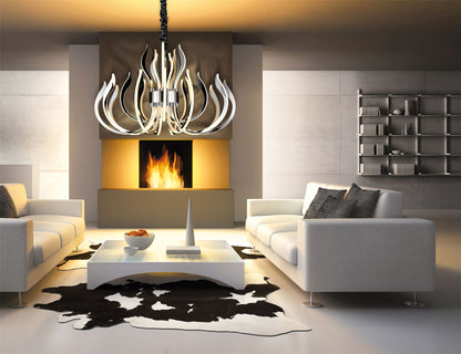 Mantra M5560 Versailles Ceiling LED Light 256W, 12339lm, 3000K Polished Chrome/White Acrylic, 3yrs Warranty