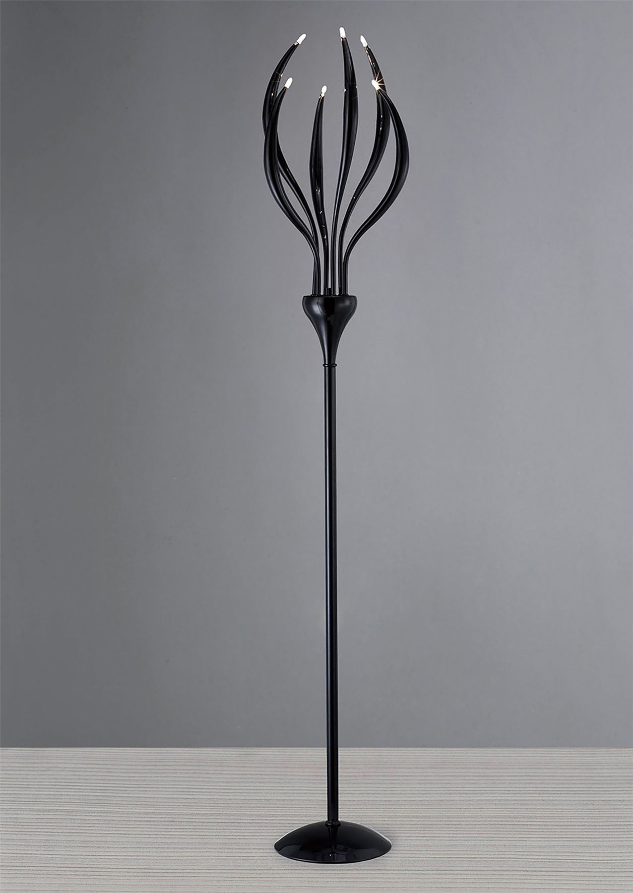 Diyas Llamas Floor Lamp 6 Light G4 Black, NOT LED/CFL Compatible