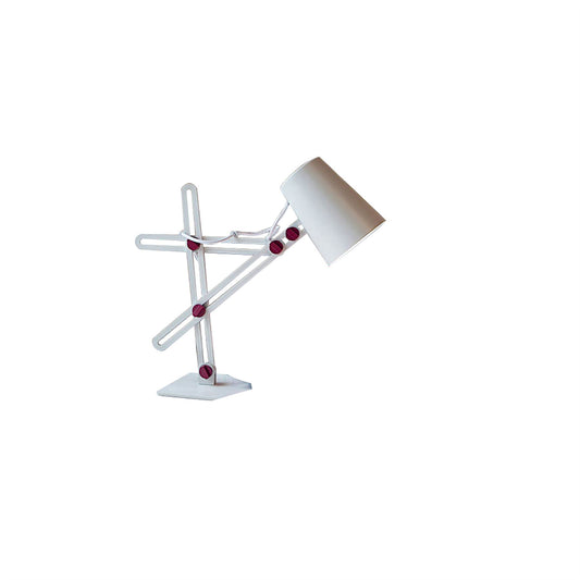 Mantra M3613 Looker Table Lamp 1 Light E27, Matt White/Purple