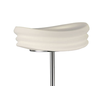 Mantra M3628 Mediterraneo Floor Lamp 2 Light E27, Polished Chrome/Frosted White Glass