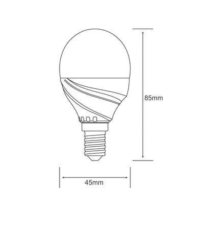 Luxram Curvodo LED Ball E14 4.5W Natural White 4000K 430lm LED