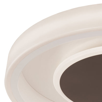 Mantra Fusion Moca Flush 50cm Round 40W LED 4000K, 2400lm, White/Mocha, 3yrs Warranty Ceiling