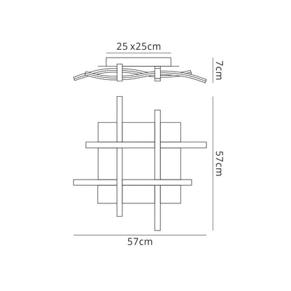 Mantra M6004 Nur Blanco Ceiling 34W LED 3000K, 2600lm, Dimmable White/Frosted Acrylic, 3yrs Warranty - M6004 Ceiling
