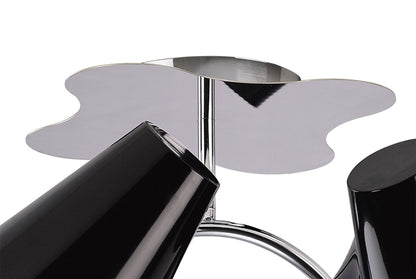 Mantra M1555 Ora Ceiling 2 Arm 4 Light E27, Gloss Black/White Acrylic/Polished Chrome