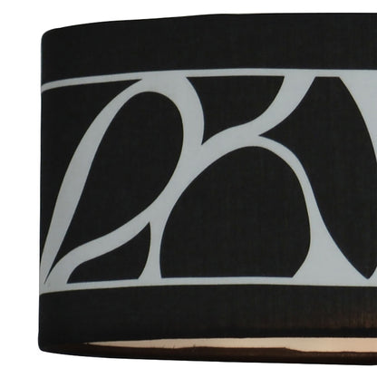 Mantra Manhattan Wall Light 1 Light E14 Swing Arm, Polished Chrome/Frosted Glass with Black Patterned Shade