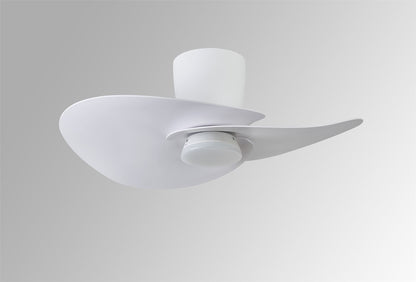 Nenufar 74 x 44cm 18W LED Dimmable Ceiling Light With Built-In 30W DC Fan, 3000-5000K Remote Control, 3600lm, White, 5yrs Warranty