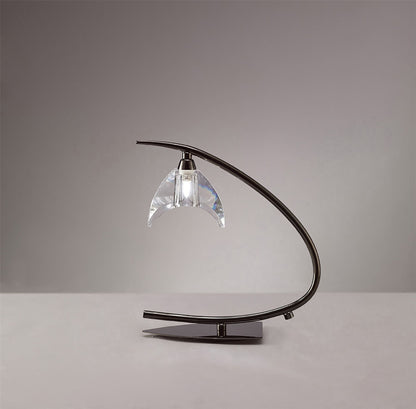 Mantra Eclipse Table Lamp 1 Light G9 Small, Black Chrome