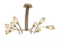 Mantra Pietra Pendant 4 Arm 8 Light G9, Antique Brass