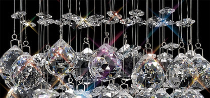 Diyas Colorado 25cm  Cluster 1 Light GU10 Polished Chrome/Crystal Ceiling Pendant Light Fitting