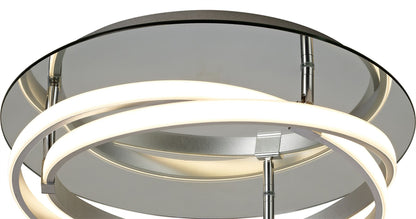 Mantra M5727 Infinity Flush 30W LED 3000K, 2500lm, Dimmable Silver/Polished Chrome/White Acrylic, 3yrs Warranty - M5727 Ceiling