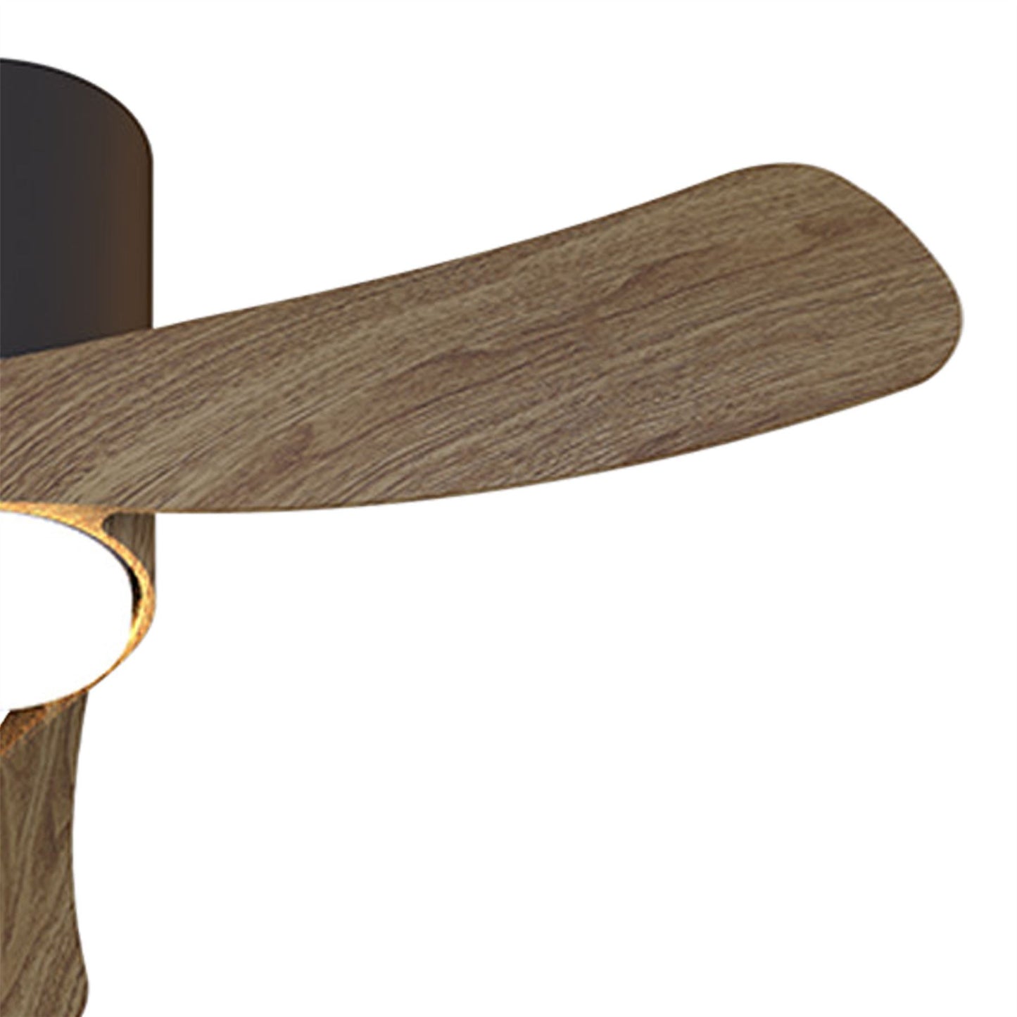 Nemo II XS 72cm 15W LED Dimmable Ceiling Light With Built-In 26W DC Fan, 3000-5000K Remote Control, 3000lm, Walnut/Black, 5yrs Warranty