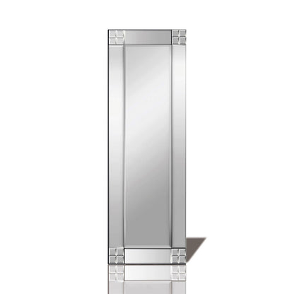 Diyas Home Vita 120cm x 40cm Square Cut Detailed Mirror (Can Only Be Shipped On A Pallet, Additional Charges May Apply.) Mirrors