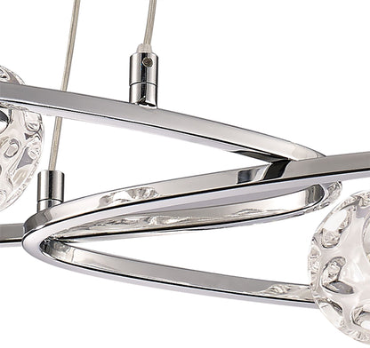 Mantra M5012 Lux Linear Pendant 5 Light G9 Line, Polished Chrome