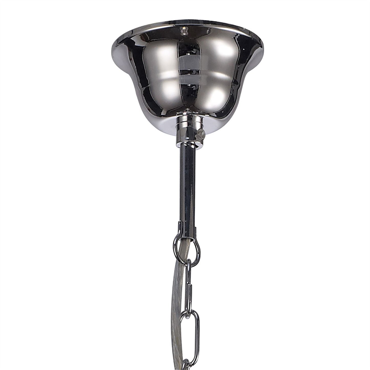 Deco Floria Chandelier with Acrylic Sconce & Acrylic Droplets 3 Light E14 Polished Chrome Finish