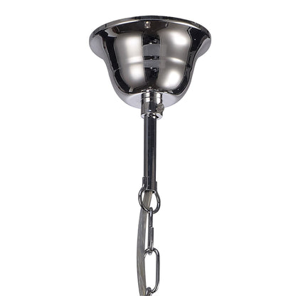 Deco Floria Chandelier with Acrylic Sconce & Acrylic Droplets 3 Light E14 Polished Chrome Finish