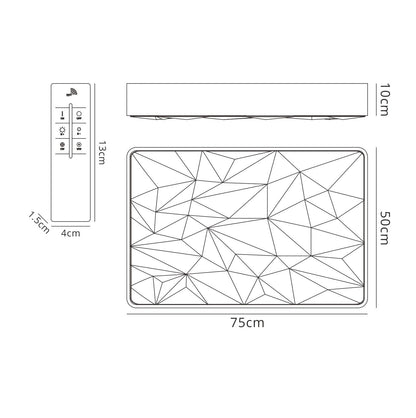 Mantra Fusion M5881 Rombos Flush Rectangular 60W LED 3000-6500K Tuneable, 4500lm, Remote Control White, 3yrs Warranty - M5881 Ceiling