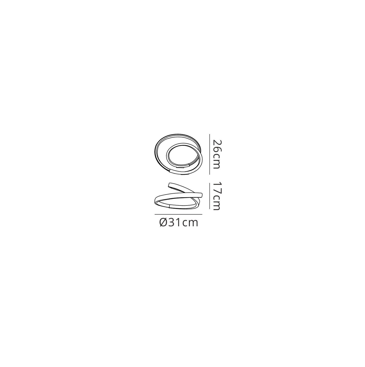 Mantra M5994 Infinity Blanco Table Lamp 12W LED 3000K, 1000lm, White/White Acrylic, 3yrs Warranty