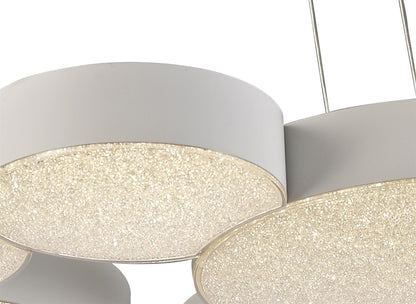 Mantra Fusion M5761 Lunas Pendant 61cm Diameter 54W LED 3000K, 2650lm, RF Remote Control White, 3yrs Warranty