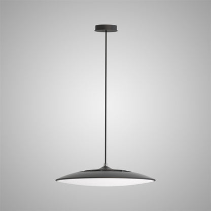 Mantra Slim LED Pendant 25cm Round 16W LED, 3000K, 1400lm, Black, 3yrs Warranty