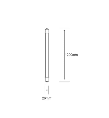 Luxram Truevision LED T8 Plus 26mm 1.2m G13 22W White 6400K 270° 2200lm LED
