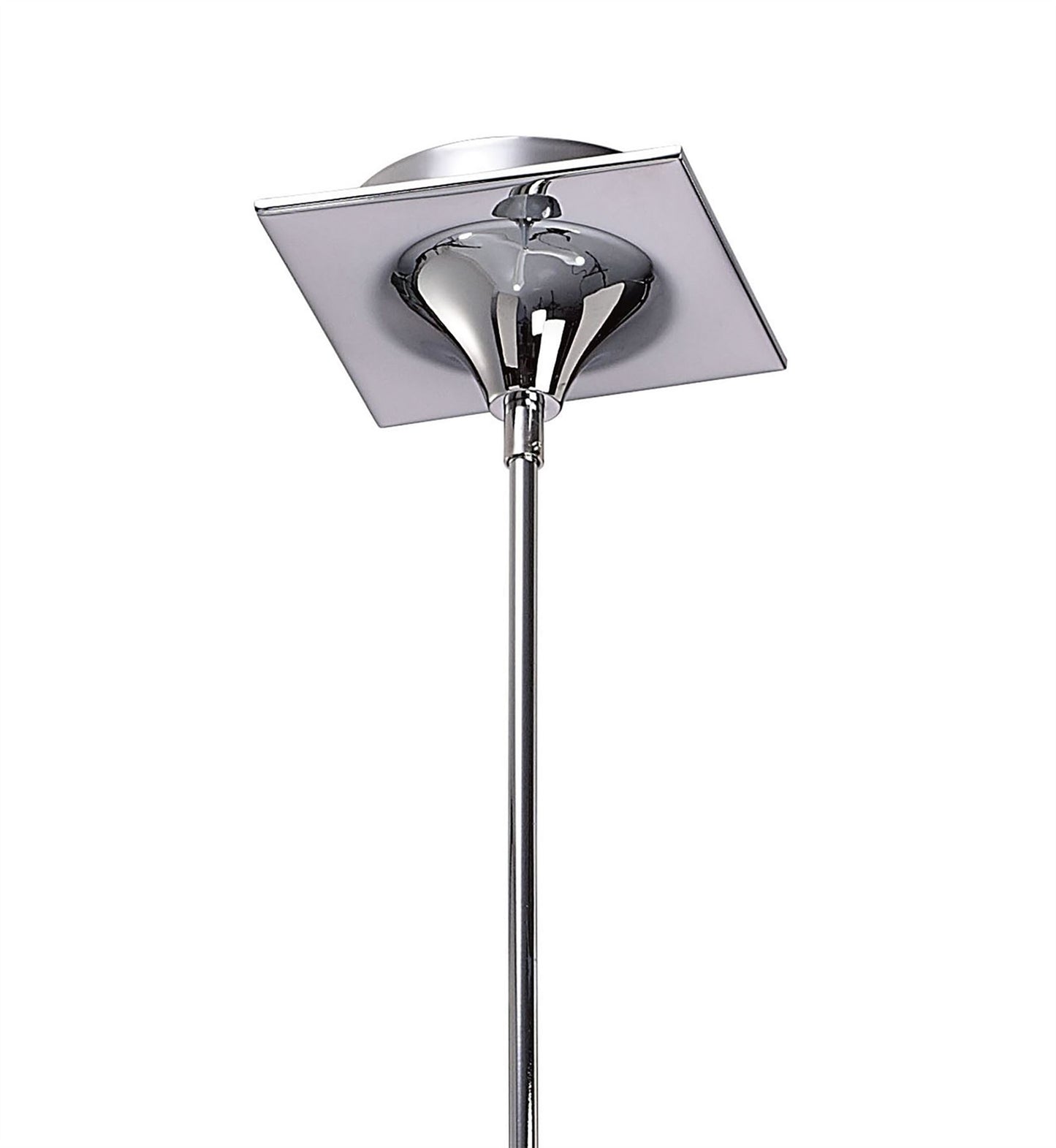 Mantra Ora 70cm Telescopic Convertible To Semi Flush 3 Light E27, Gloss White/White Acrylic/Polished Chrome, CFL Lamps INCLUDED