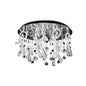 Diyas Class 60cm Flush  Round 20 Light G4 Polished Chrome/White Glass/Crystal, NOT LED/CFL Compatible Ceiling Light Fitting