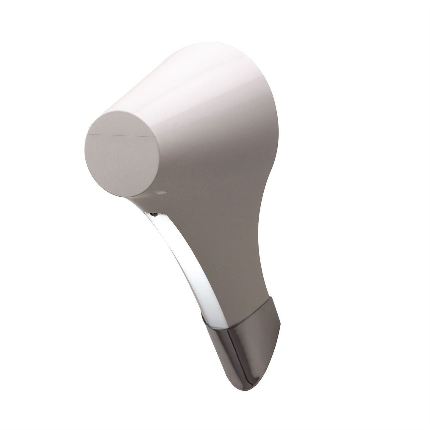 Mantra M1547 Ora Wall Light 1 Light E27, Gloss White/White Acrylic/Polished Chrome