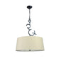 Mantra M5213 Argi Pendant 3 Light E27 Round with Taupe Shades Brown Oxide
