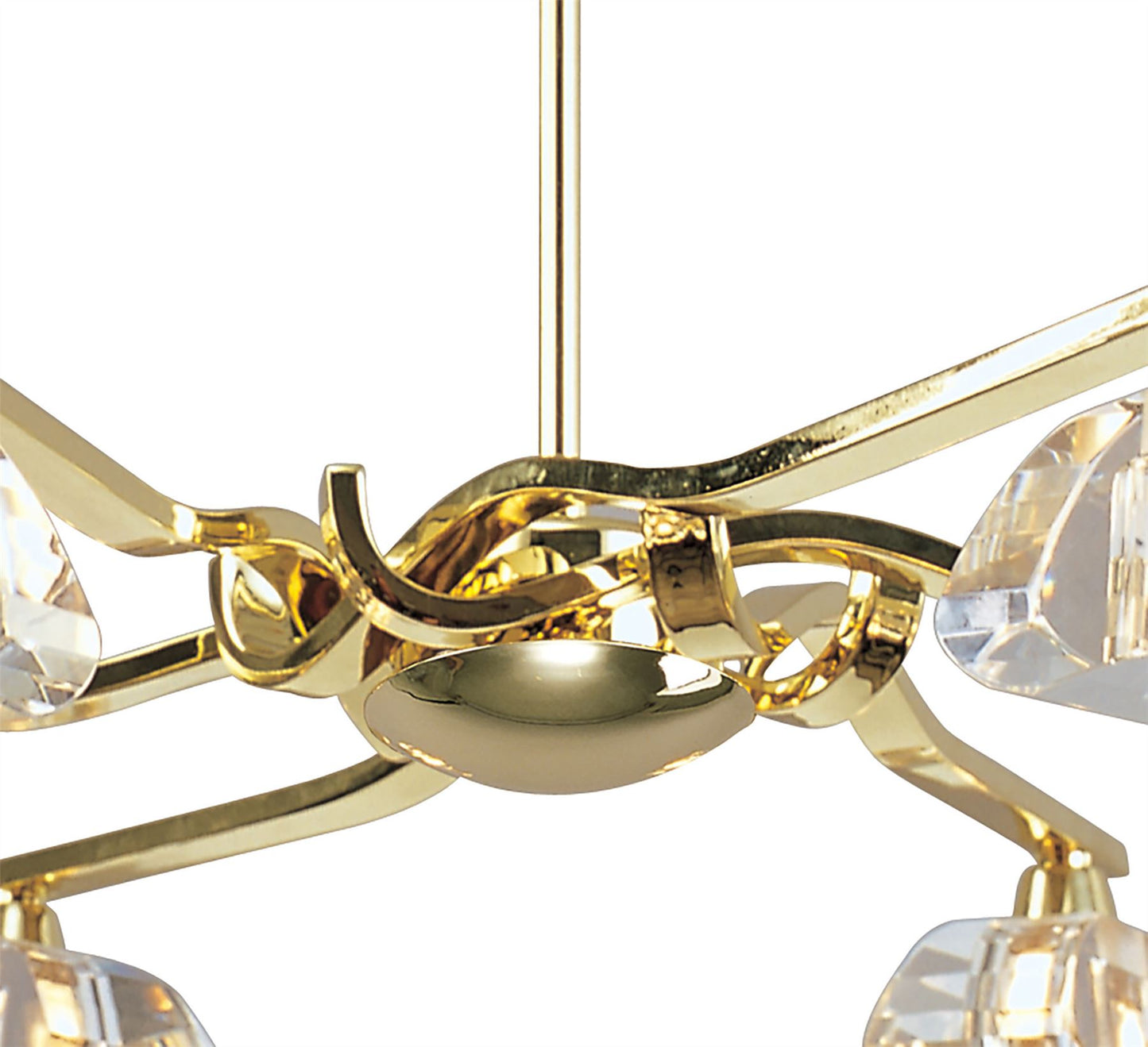 Mantra Alfa 63cm Telescopic 6 Light G9, Polished Brass (Short Rod Included)