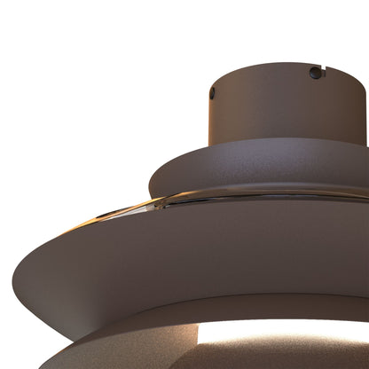 Aconcagua 50cm 20W LED Dimmable Ceiling Light With Built-In 30W DC Fan, 3000-5000K Remote Control, 3600lm, Coffee, 5yrs Warranty