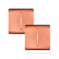 Trendi 1 Gang 2 Way 240V Screwless Artistic Modern Glossy 10 Amp Chrome Rocker Electrical Wall Light Switch in Copper (2 pack)