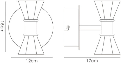 Diyas Elisa Wall Light 2 Light G4 Polished Chrome, NOT LED/CFL Compatible