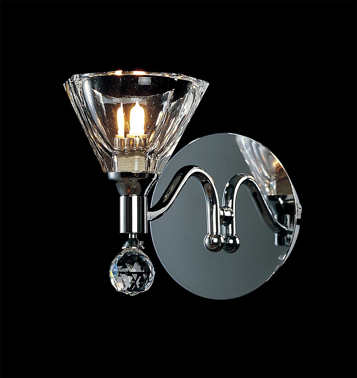 Diyas Neptune Wall Light 1 Light G9 Polished Chrome