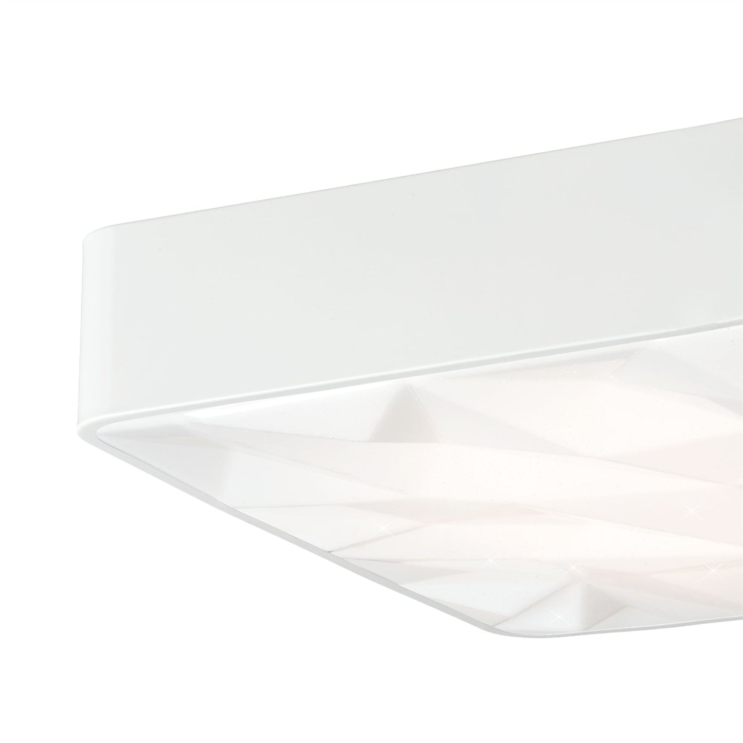 Mantra Fusion M5880 Rombos Flush 50cm Square 40W LED 3000-6500K Tuneable, 3100lm, Remote Control White, 3yrs Warranty - M5880 Ceiling