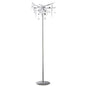 Diyas Cygnet Floor Lamp 6 Light G4 Polished Chrome/White Glass/Crystal, NOT LED/CFL Compatible Item Weight: 15kg