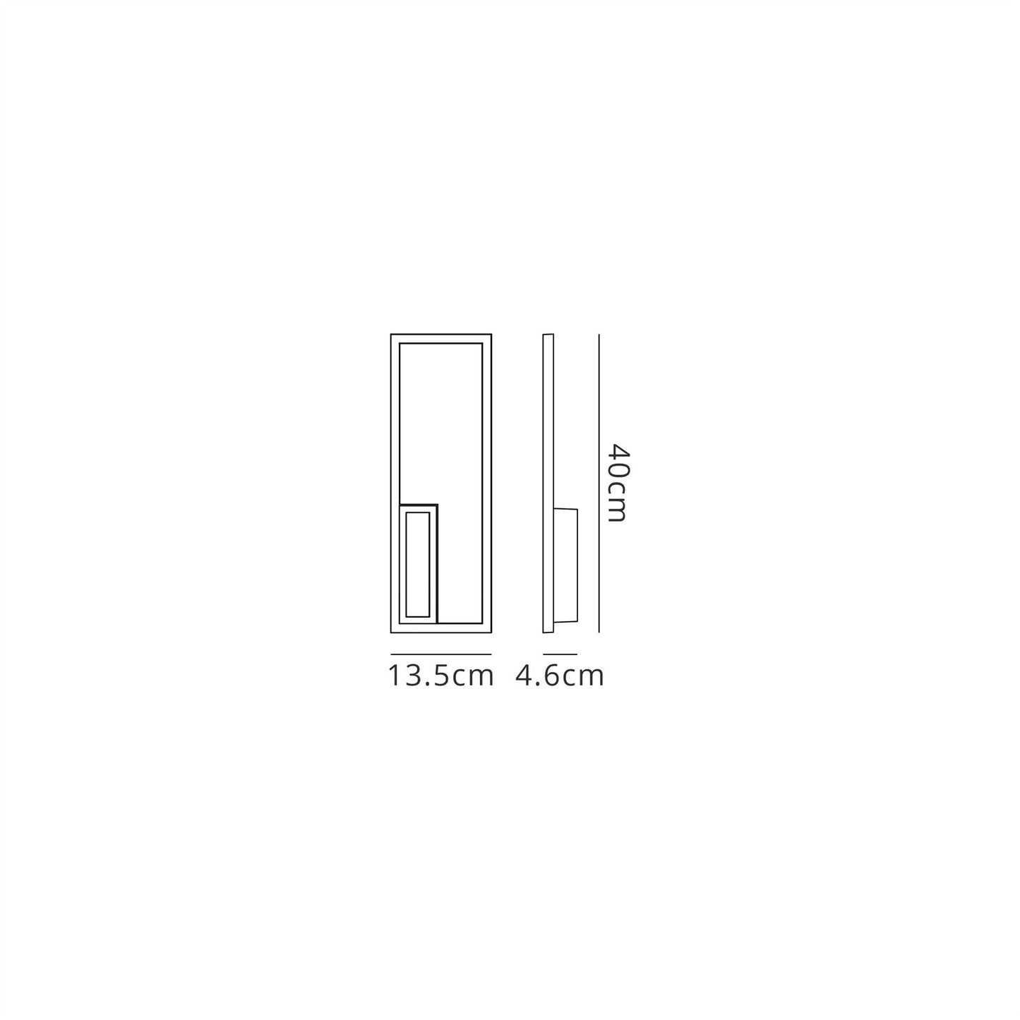 Mantra Boutique Rectangle Wall Light, Dimmable, 21W LED, 3000K, 1130lm, White, 3yrs Warranty
