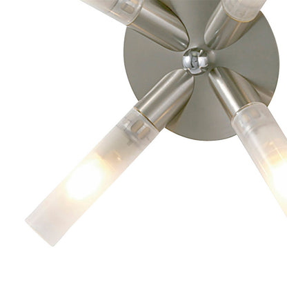 Diyas Sona 10cm  4 Light G9 Satin Chrome/Frosted Glass Ceiling Light Fitting