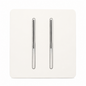 Trendi 2 Gang 2 Way Rocker Double Plate Tactile Light Switch Matt White - ART-SS4MWH