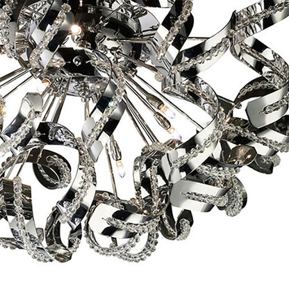 Diyas Esme 70cm  20 Light G4 Polished Chrome/Crystal, NOT LED/CFL Compatible Ceiling Light Fitting