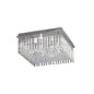 Diyas Capella Square Flush  8 Light G9 Polished Chrome/Glass Ceiling Light Fitting