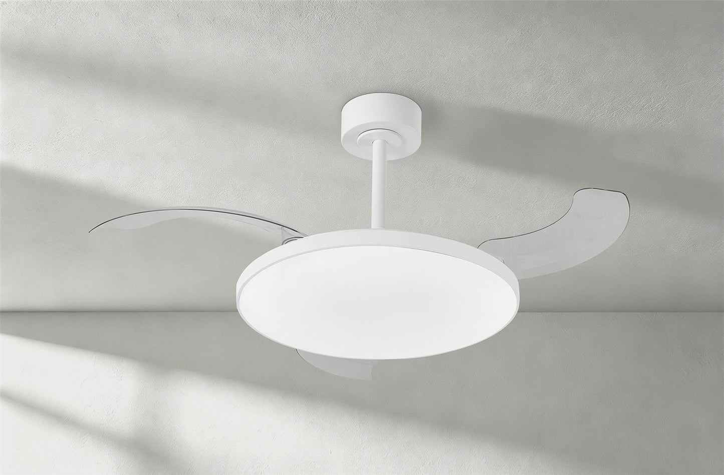 Slim Fan 50cm 50W LED Dimmable Ceiling Light With Built-In 30W DC Fan, 2700-5000K Remote Control, 3500lm, White, 5yrs Warranty