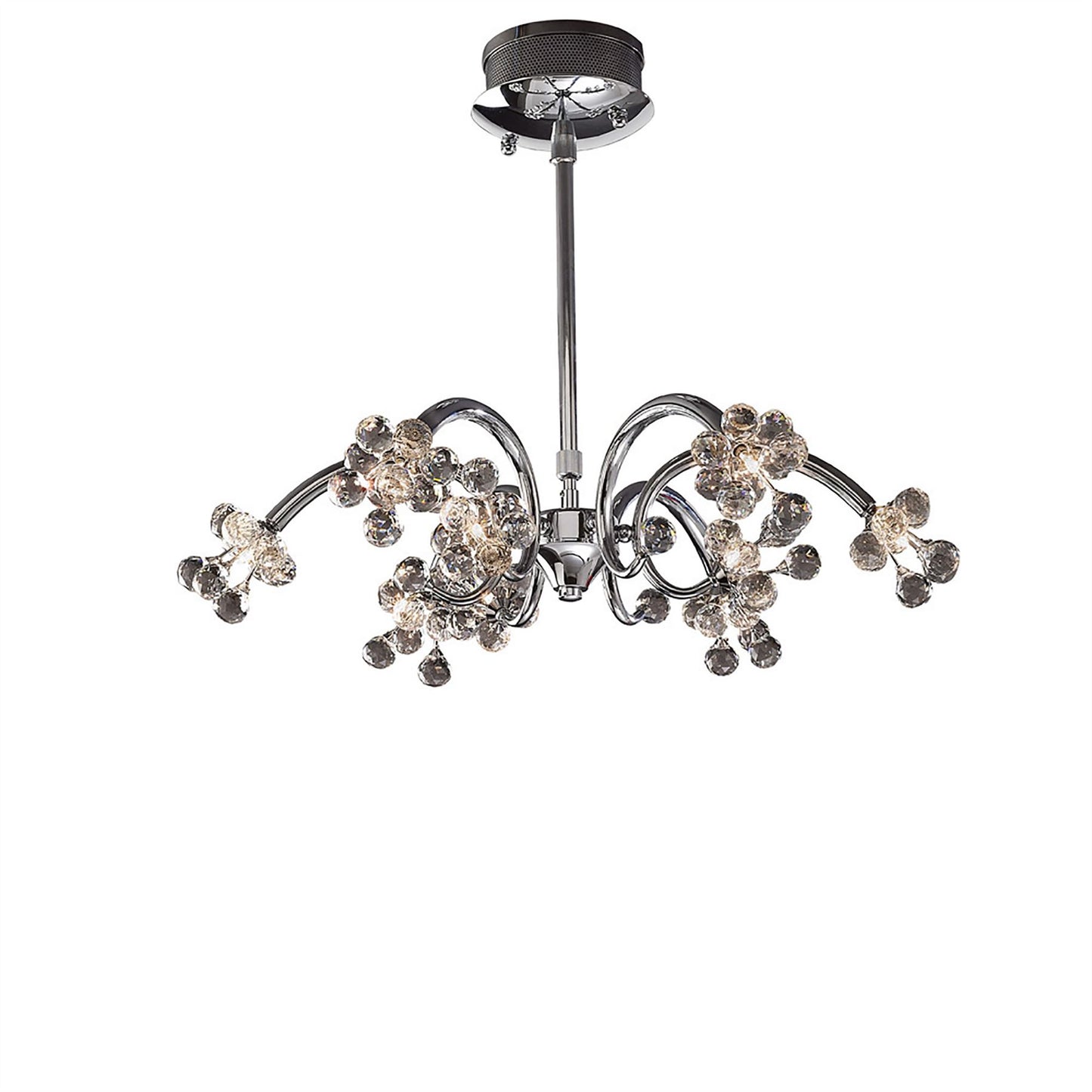Diyas Octavia 65cm  9 Light G4 Polished Chrome/Crystal, NOT LED/CFL Compatible Ceiling Pendant Light Fitting